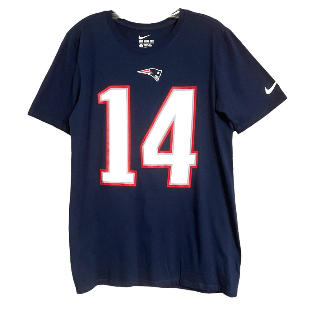 New England Patriots Cooks Jersey 14 Nike Tee Athletic Cut Sz S NWT